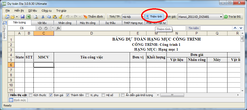 Hướng dẫn tải đơn giá các tỉnh thành